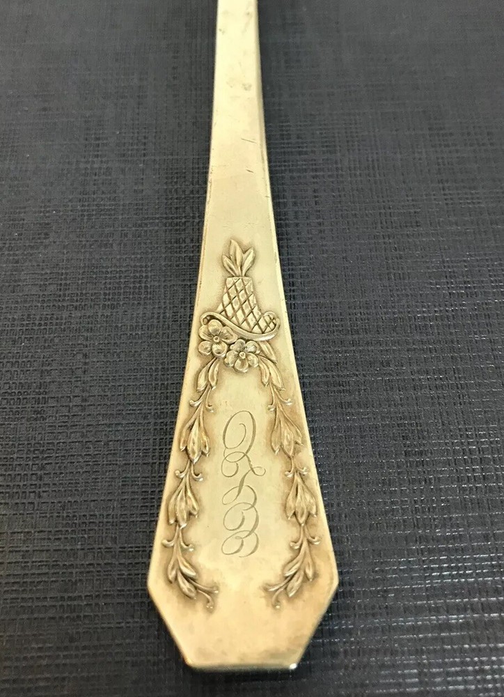 Holmes & Edwards Silver Plate Monogram QLB Cold Meat Serving Fork