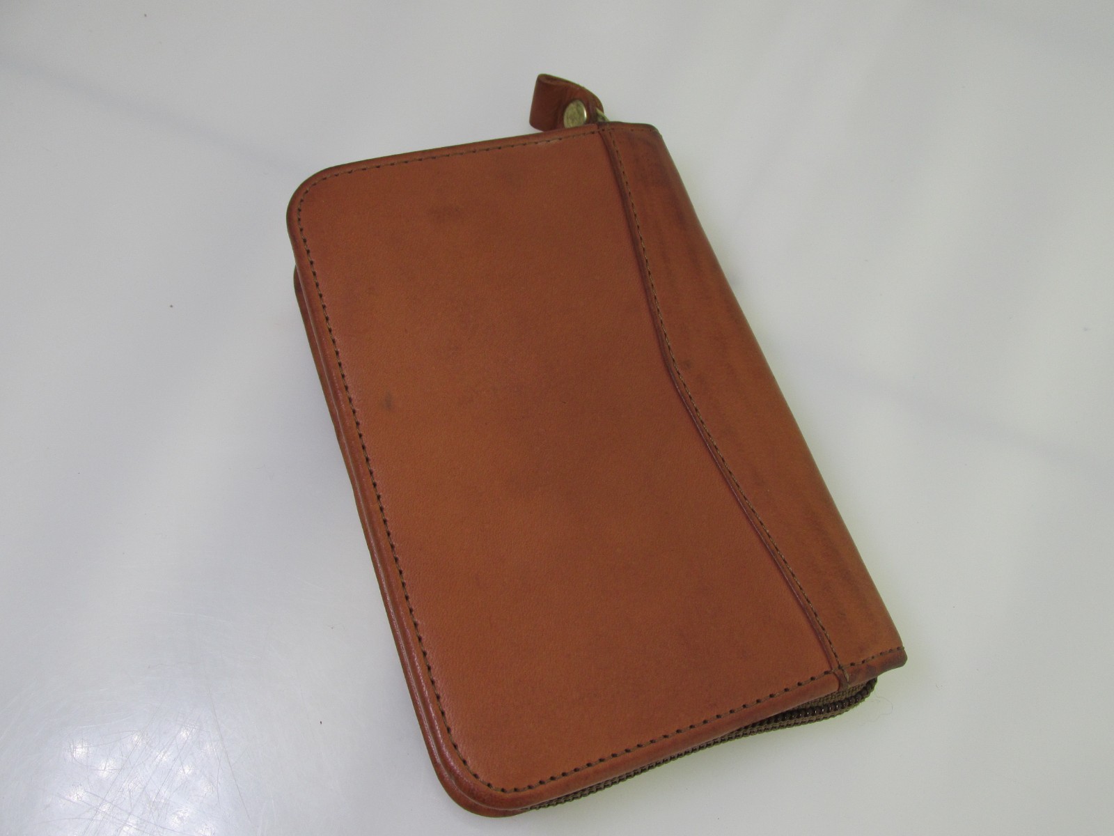Hartmann Leather Zip Pouch Book Notepad Passport Holder 4 X 5.5 X 1" Blackberry