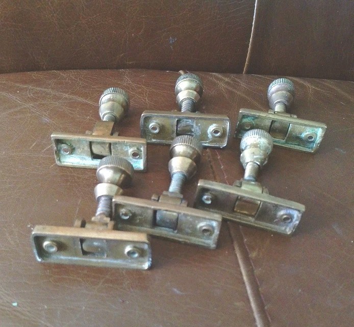 Vintage Solid Brass Sash Window Twist Lock Latch £12@ Spring Loaded with Screws