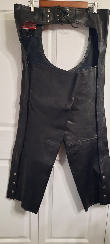 Men's USA Bikers Leather Chaps