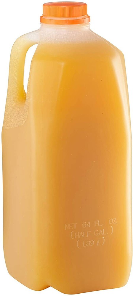 [ 100 Pack ] Empty Plastic Juice Bottles with Tamper Evident Caps 64 Oz.