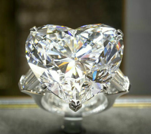 Huge 10ct Heart Shape CZ Engagement 925 Silver Ring Gift for Valentine Love