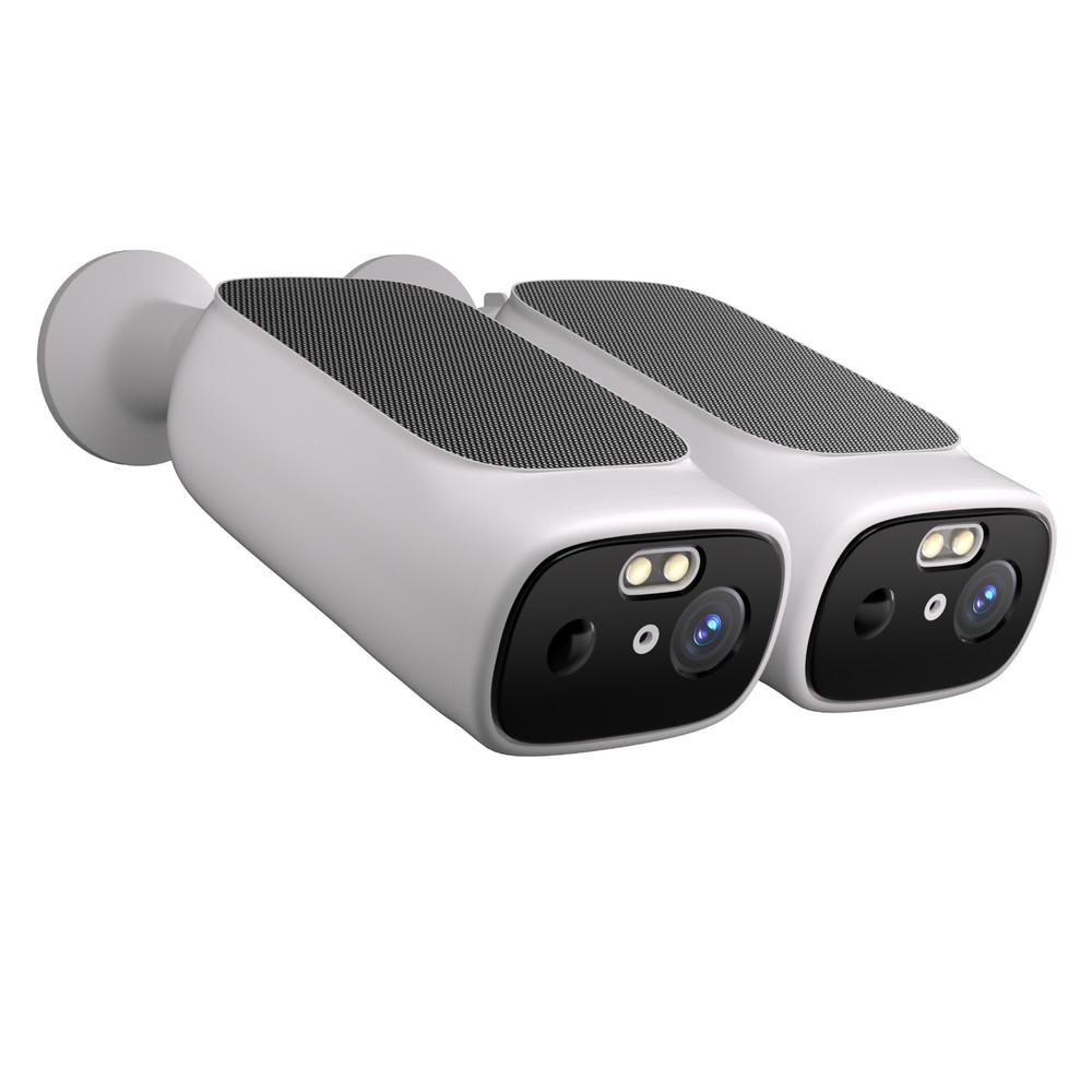 2PACK Solar Battery Powered Wifi Security Camera WIFI 2K Solar Battery Powered