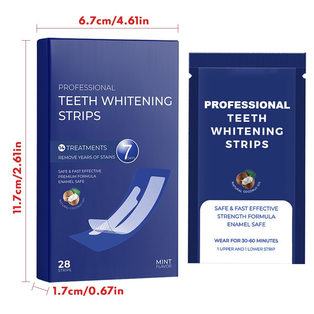 14 Pairs Professional Teeth Whitening Strips Rapid Bleaching Remove Stains Smile