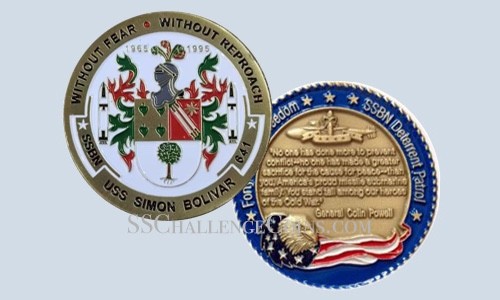 USS Simon Bolivar SSBN 641 Submarine Challenge Coin