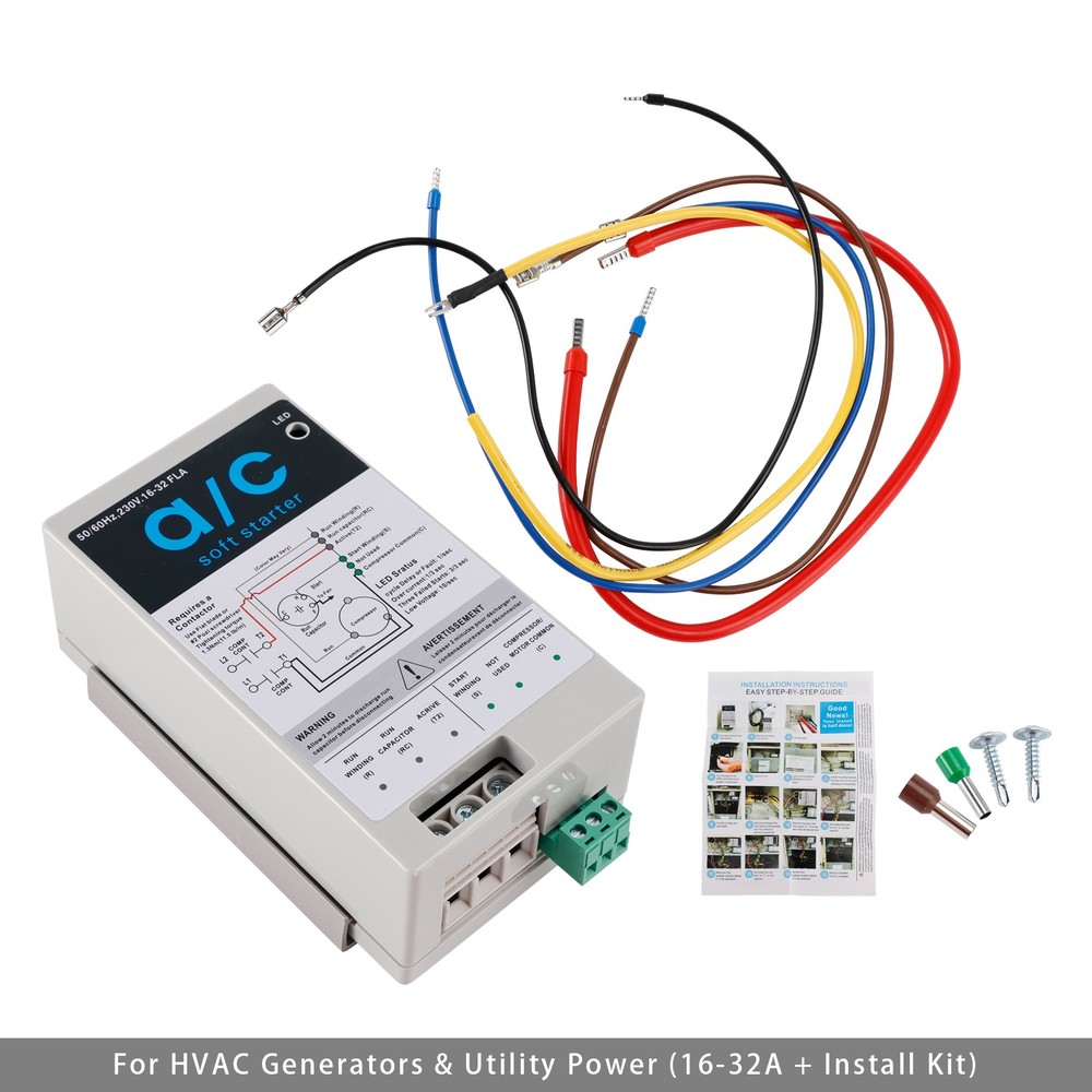 AC Soft Starter Reverse Motor Protection (16-32A + Install Kit