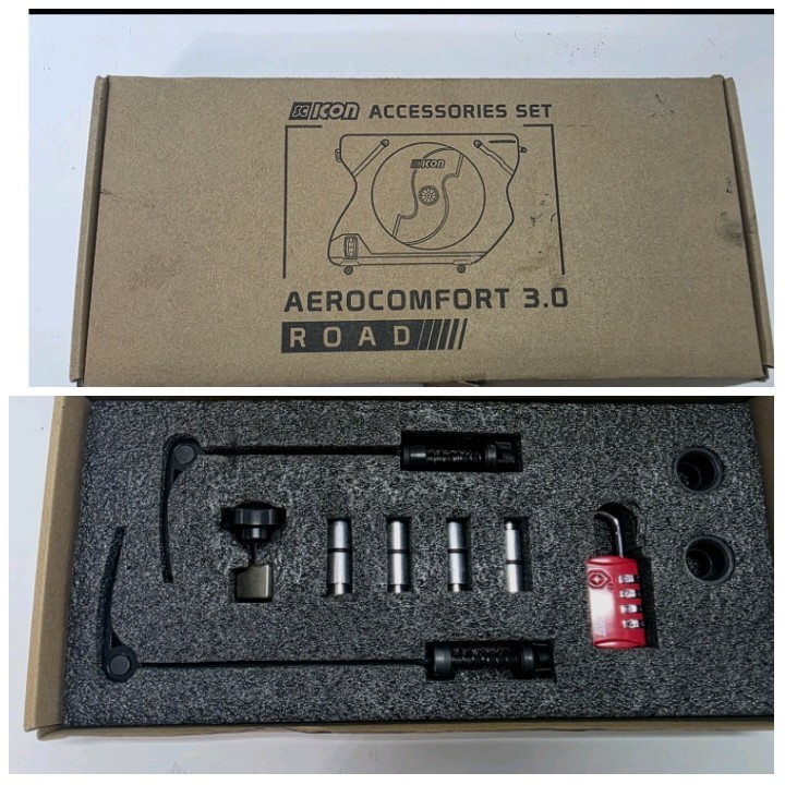 SCicon Aerocomfort 3.0 ROAD Accessories set quick release, lock, Adapters, New
