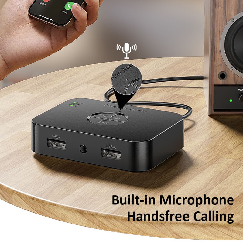 2026 New Wireless Bluetooth 6.0 Receiver Aux to 2 RCA Audio Stereo Adapter 3.5mm