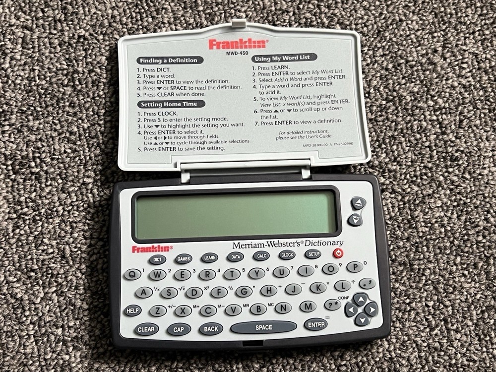 Franklin Merriam-Webster Electronic Dictionary MWD-450