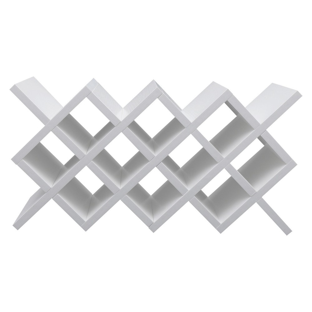 10 Grids Bottle Wine Lattice Rack Wall-Mount Insert Display Storage Holder Shelf