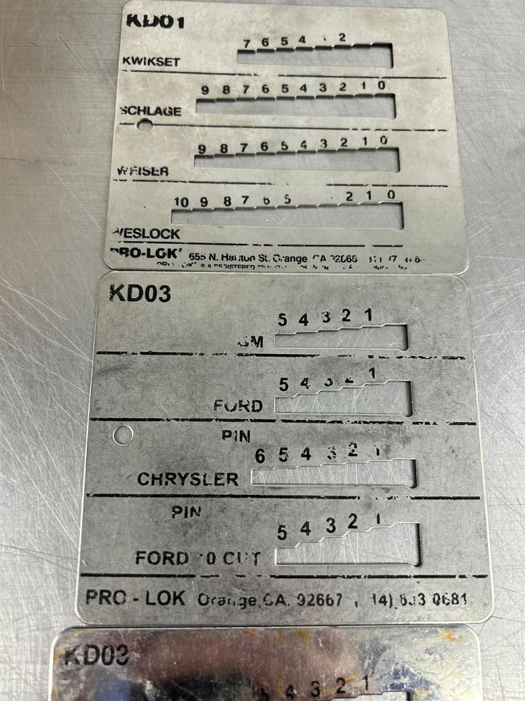 Pro-Lok Pin Key Decoder - Model: KD01 & KD03 - GM - FORD - CHRYSLER