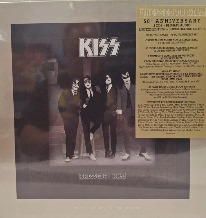 OFFICIAL KISS 50th Anniversary DRESSED TO KILL super deluxe CD box set