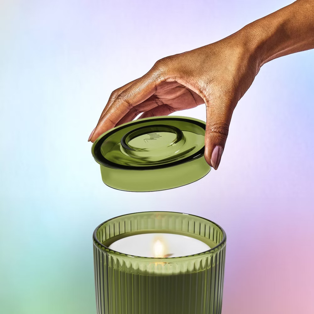 Lifelines Ribbed Olive Flameless Candle Diffuser