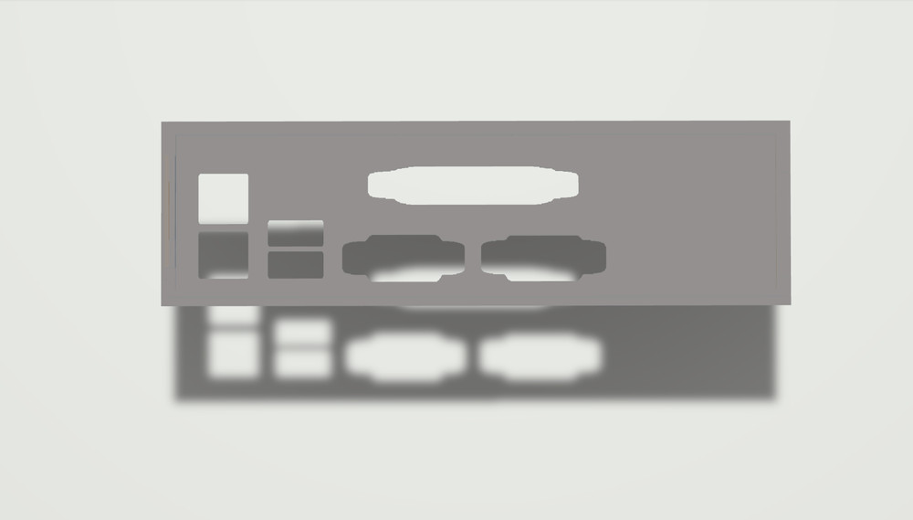 Daewoo CB61X-LX I/O Shield, 3D Printed, IO Backplate