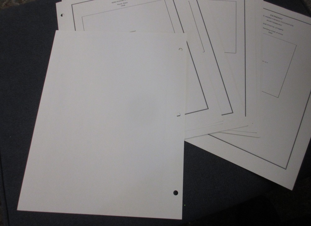 Album Pages for German Semi-Postal Stamps 1933-1949