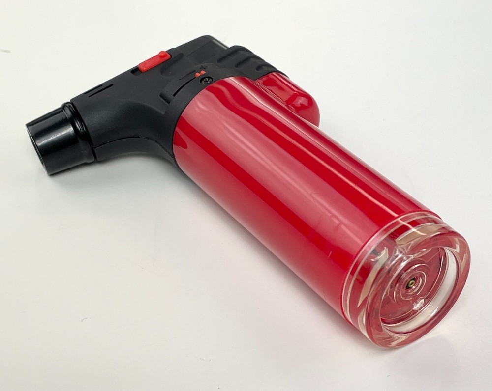 12 Pack Jumbo 4" Single Jet Flame Torch Gun Lighter Refillable Lockable Solid