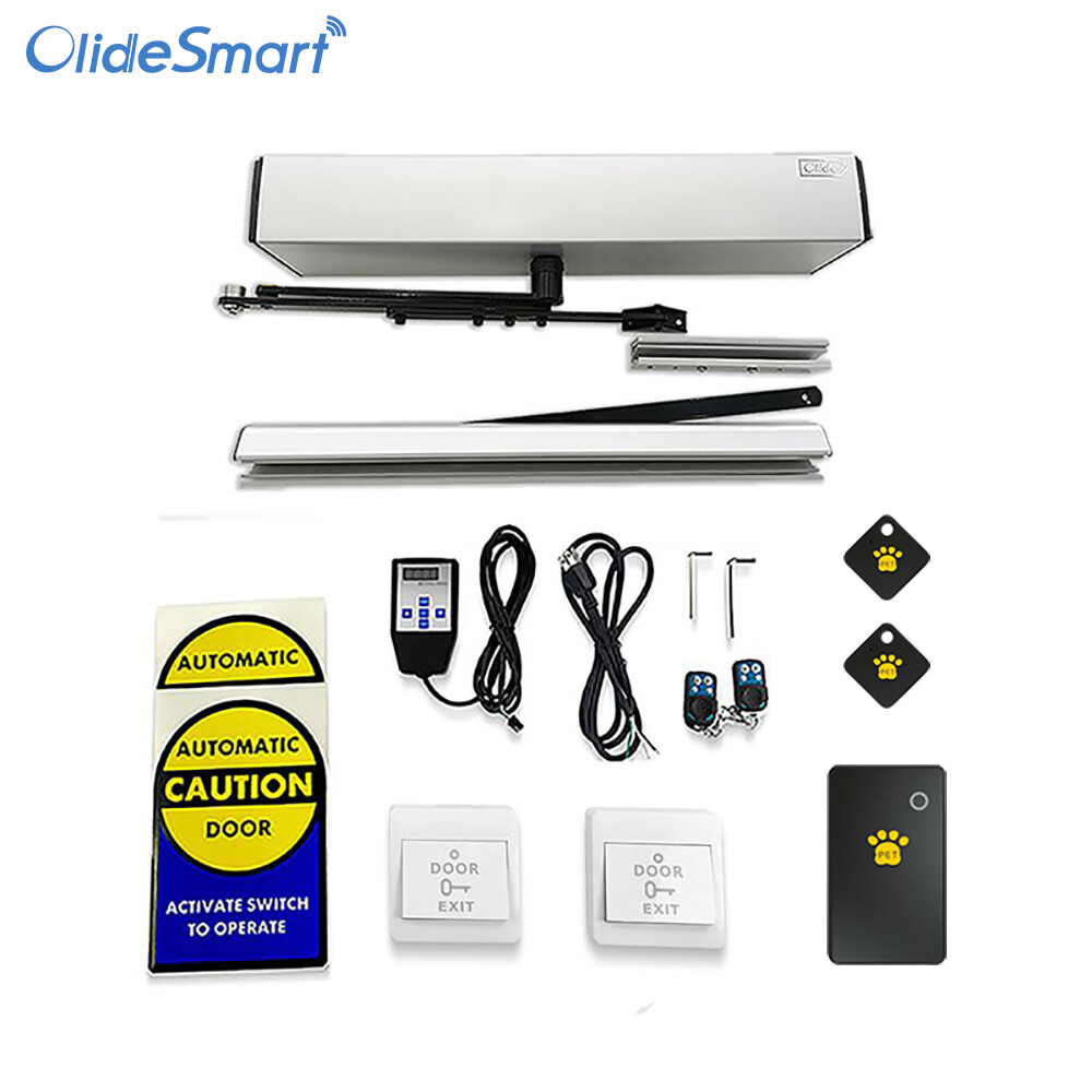 Olide-120B Non-Contact Automatic Pet Frameless Door Operator with Smart RFID Tag