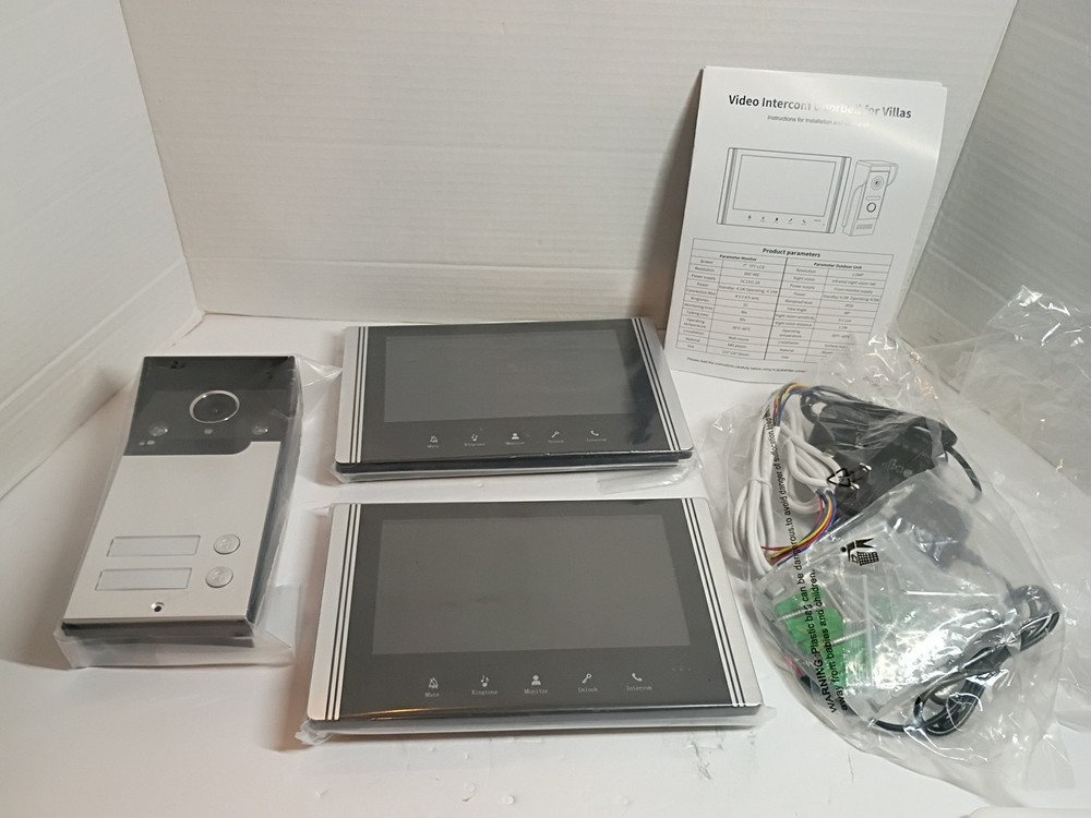 WIred Doorbell Camera with Night Vision, W/2 7in. Video Intercom System