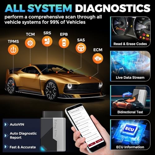Ediag Elite OBD2 Scanner Bluetooth, Bidirectional Test Scanner All System
