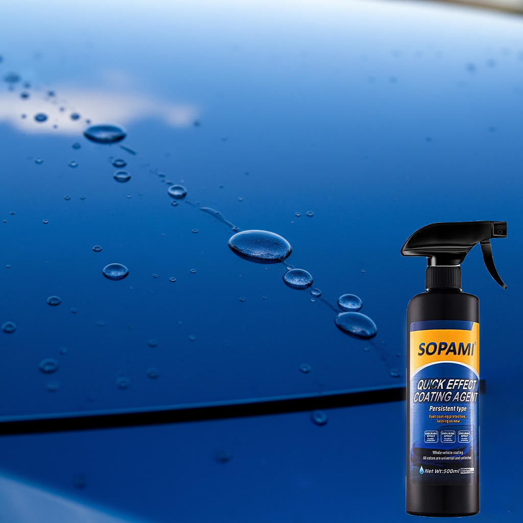 Sopami Car Coating Spray - 16.9 fl oz Waterless Ceramic Coating Car Wax (500ml)