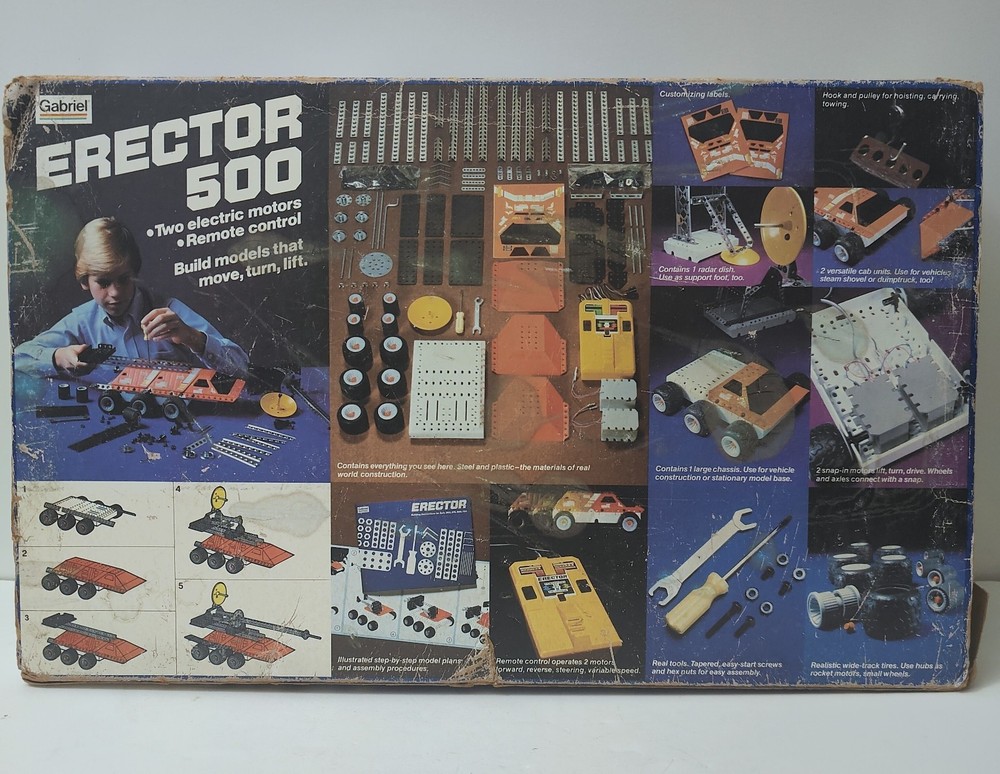 Vintage 1981 Erector Set 500 Motorized Remote Control Construction Gabriel 32500