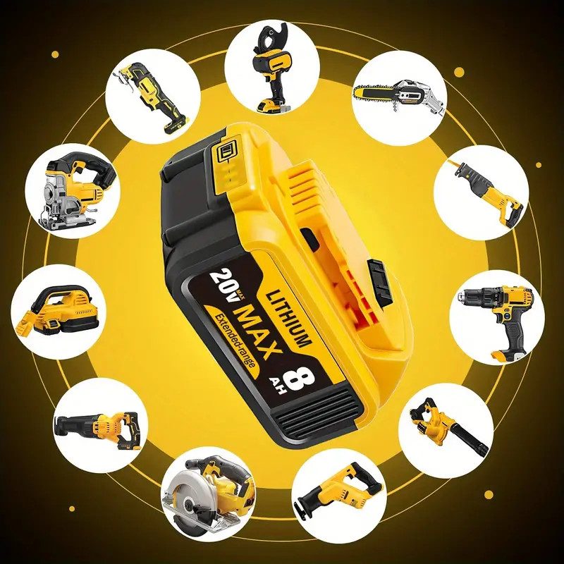 【high-quality】4Pack DCB200 20V 8Ah Lithium-lon Battery Replacement for Dewalt