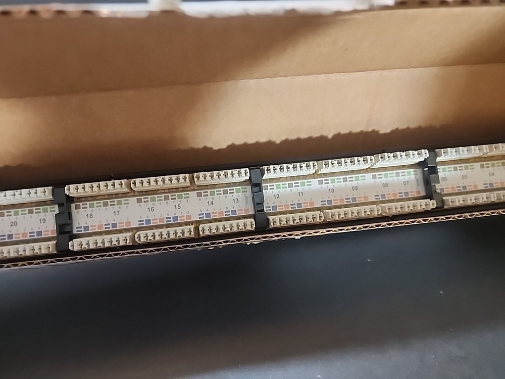 Hellermann Tyton PP110C5E24 Category 5e Universal 24 Port Patch Panel, 1U, Black