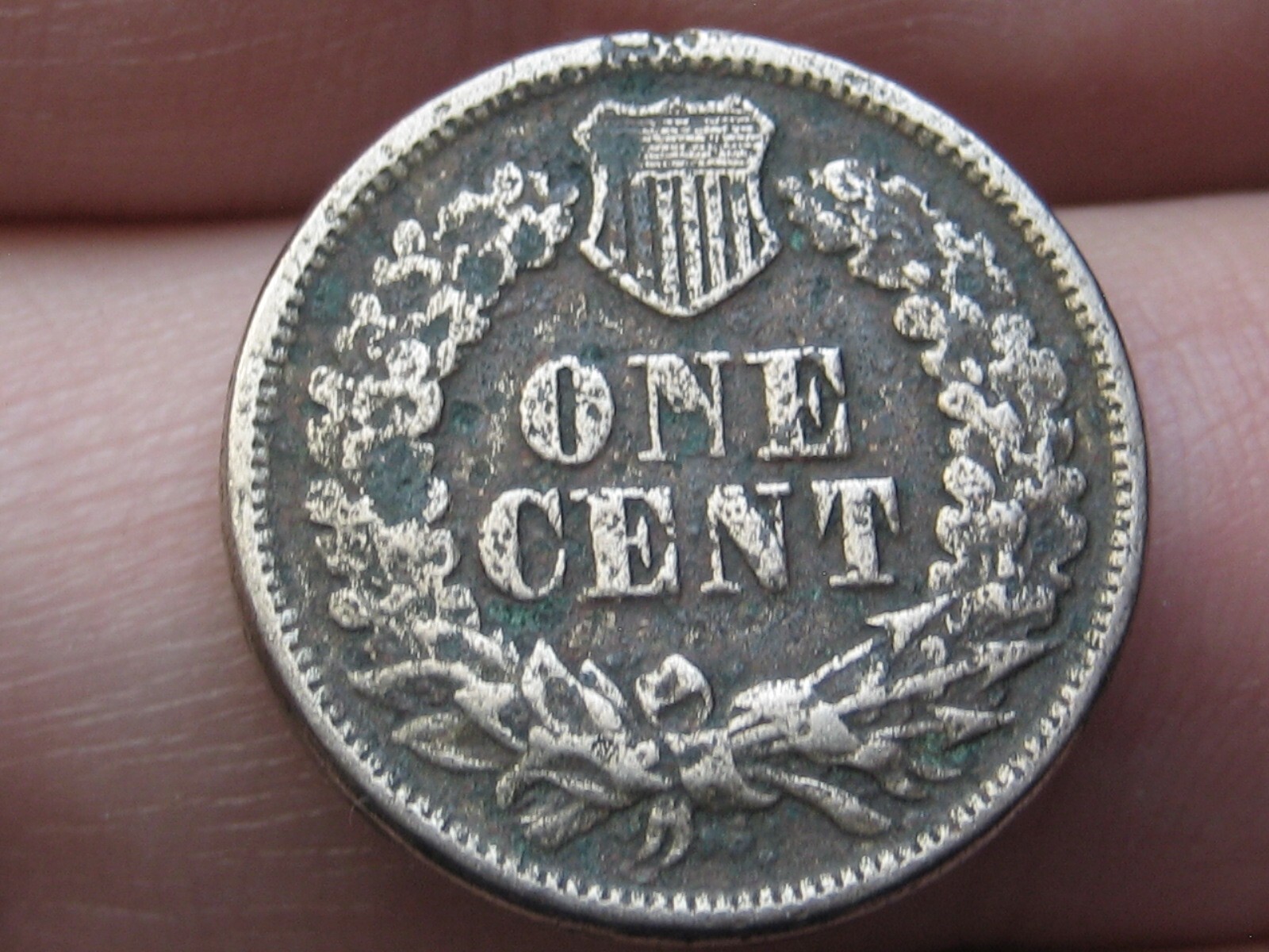 1864 Copper Nickel CN Indian Head Cent Penny- VG/Fine Details