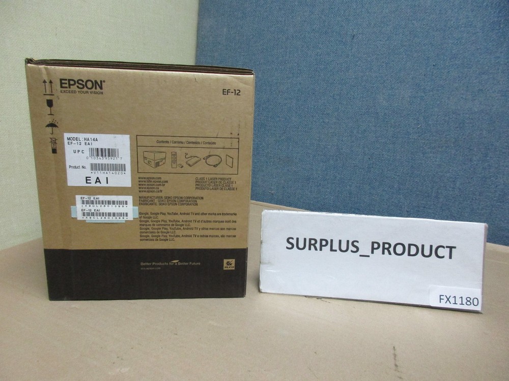 EPSON EPIQVISION MINI EF12 STREAMING LASER PROJECTOR, V11HA14020-OPEN BOX