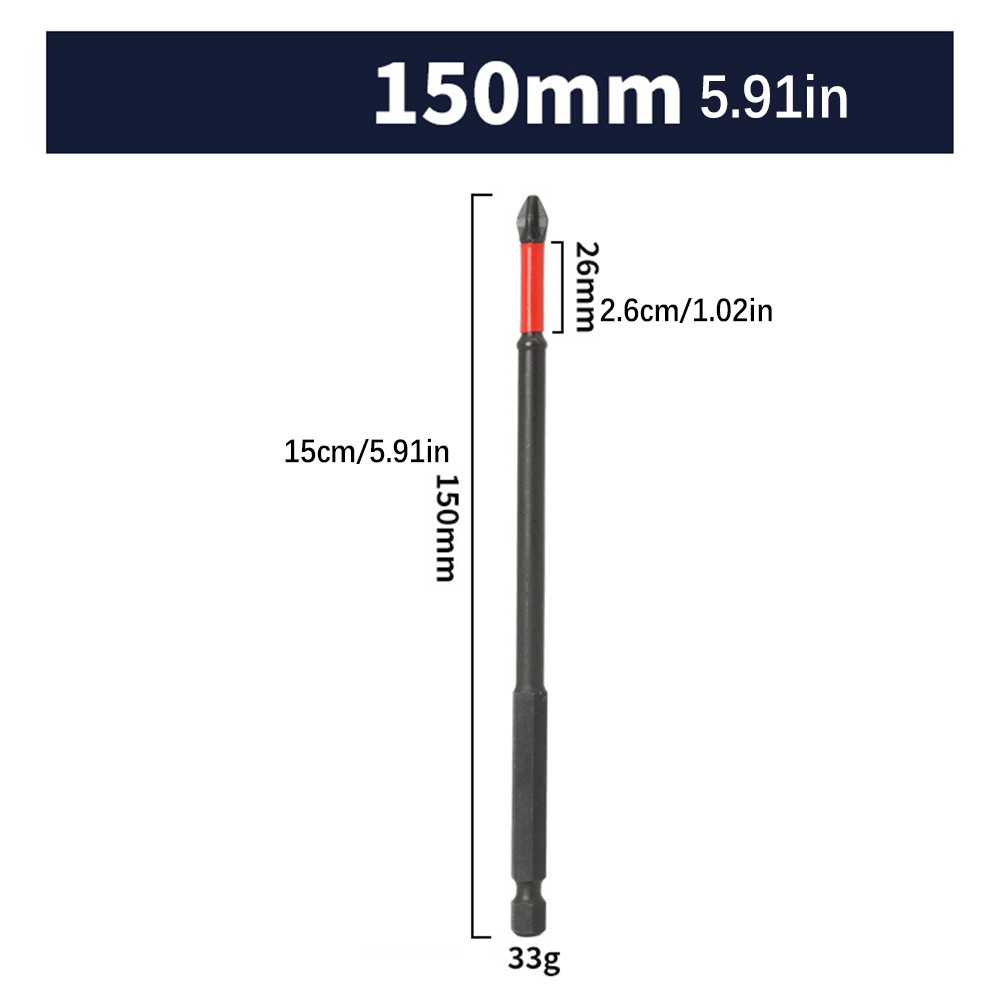 12Pcs PH2 Magnetic Cross Phillips Impact Batch Head Hardness Screwdriver Bit Kit