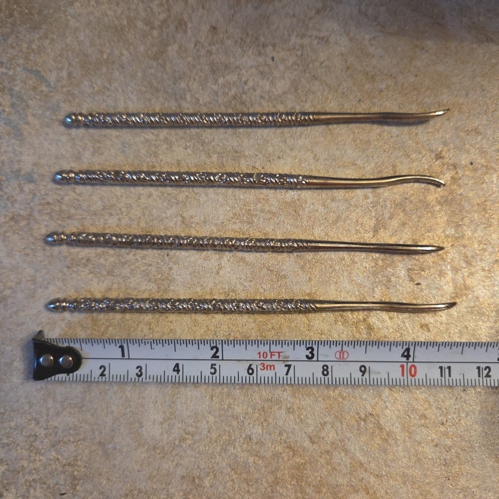 4 Nut Picks Silver-Tone Replacements Vintage