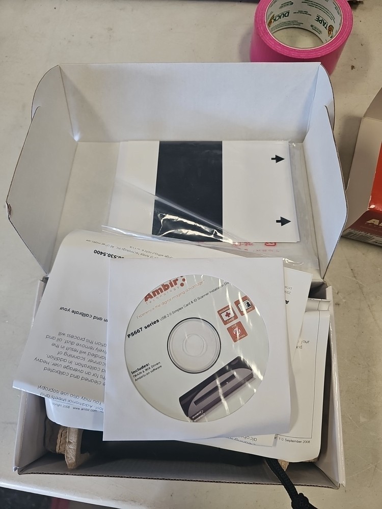 Ambir Technology Image Scan Pro PS667- Simplex Card Scanner Open Box