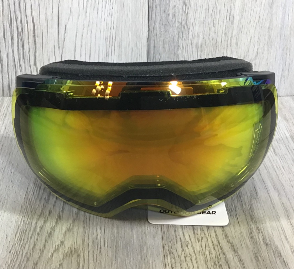 Odoland Magnetic Interchangeable Ski Goggles w/2 Lenses & Large Spherical Frame