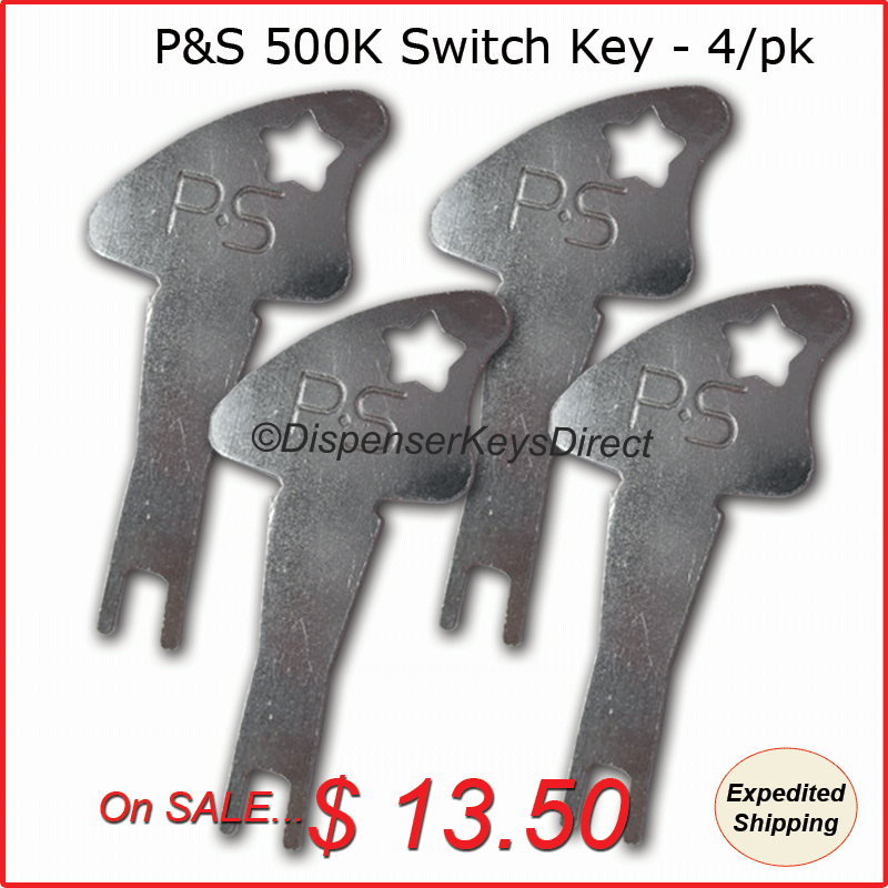 Pass & Seymour 500K Tamper Proof Electrical Switch Key - (4/pack)
