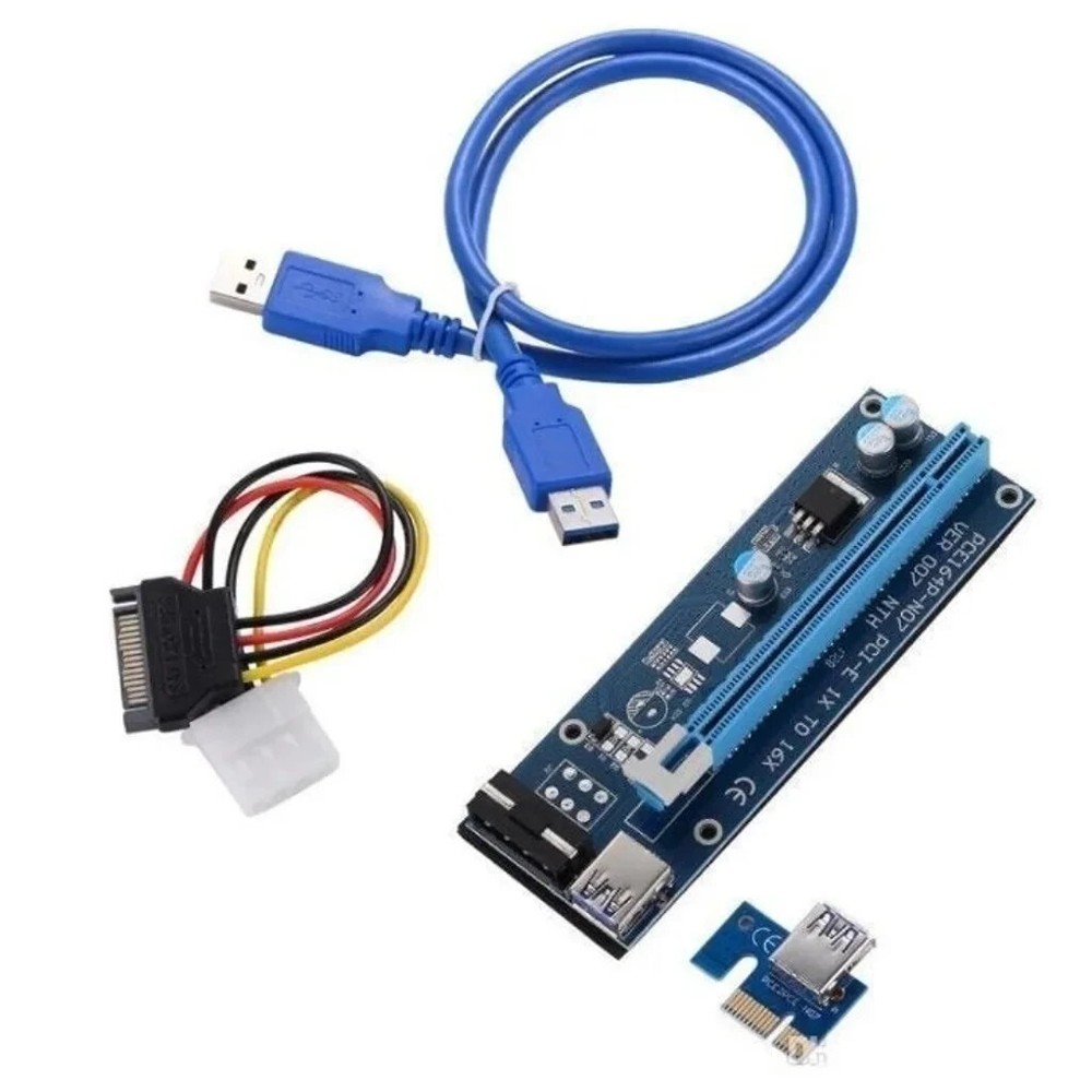 Ethereum PCI-E 1x to 16x Powered USB3.0 GPU Riser Extender Adapter Card