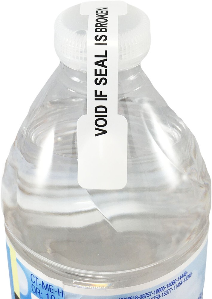 "VOID IF SEAL IS BROKEN" Tamper Labels | 2.75 x .5" Special Shape | 500 Pack
