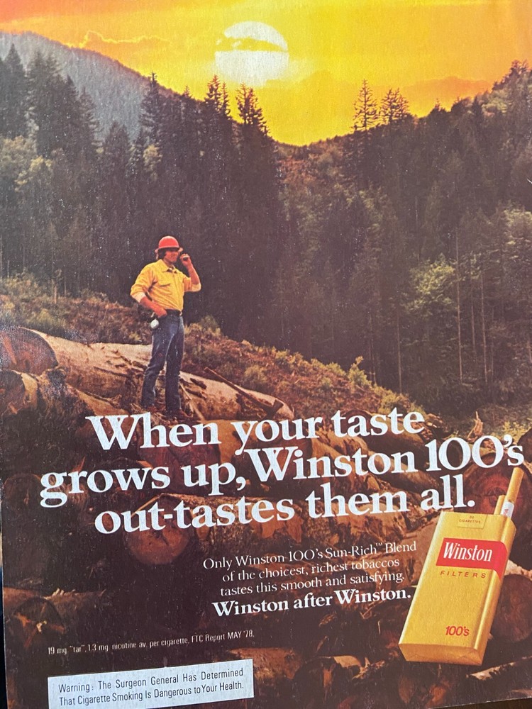 Winston Cigarettes, Full Page Vintage Print Ad