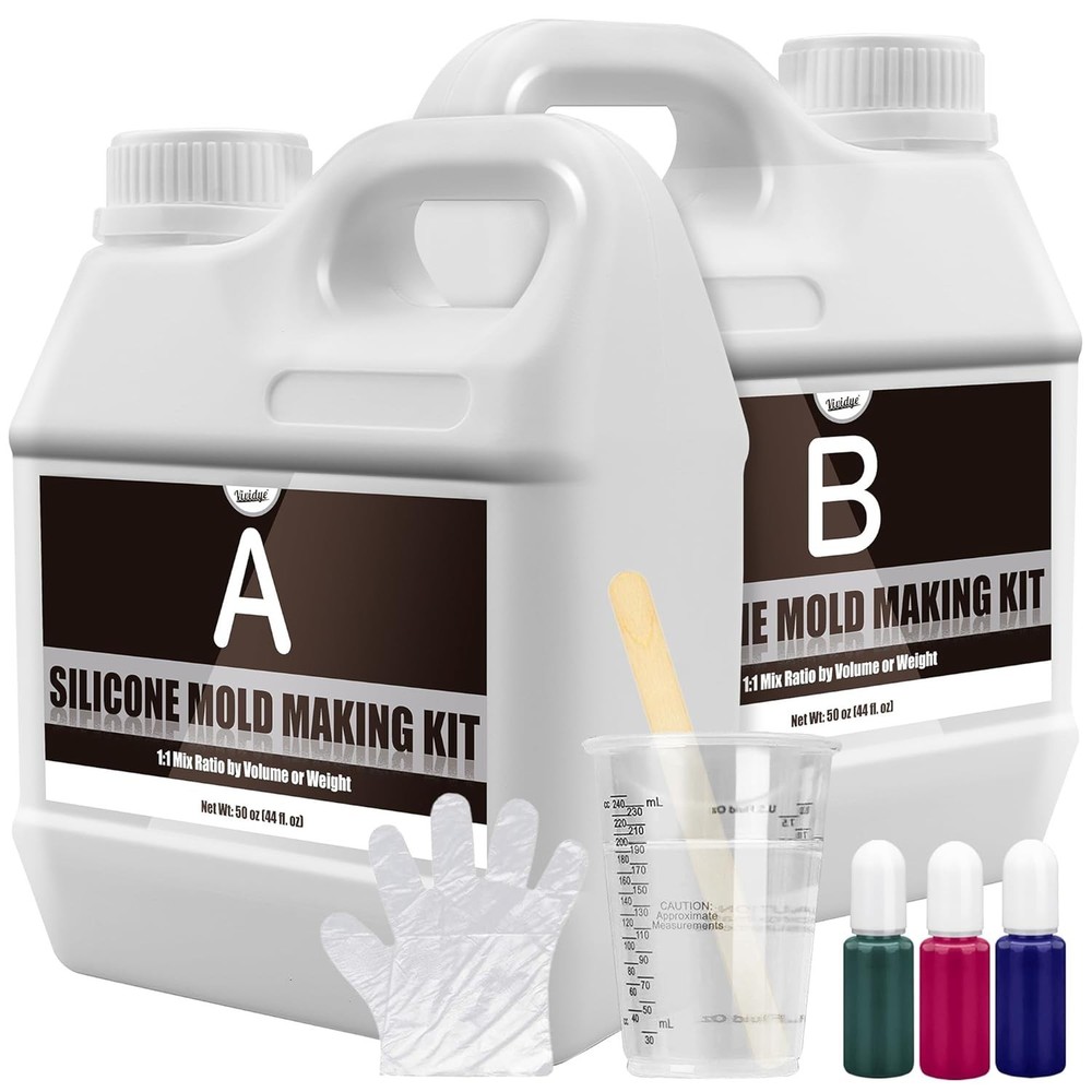 Silicone Mold Making Kit 100oz Translucent Liquid Silicone Rubber Mold Making