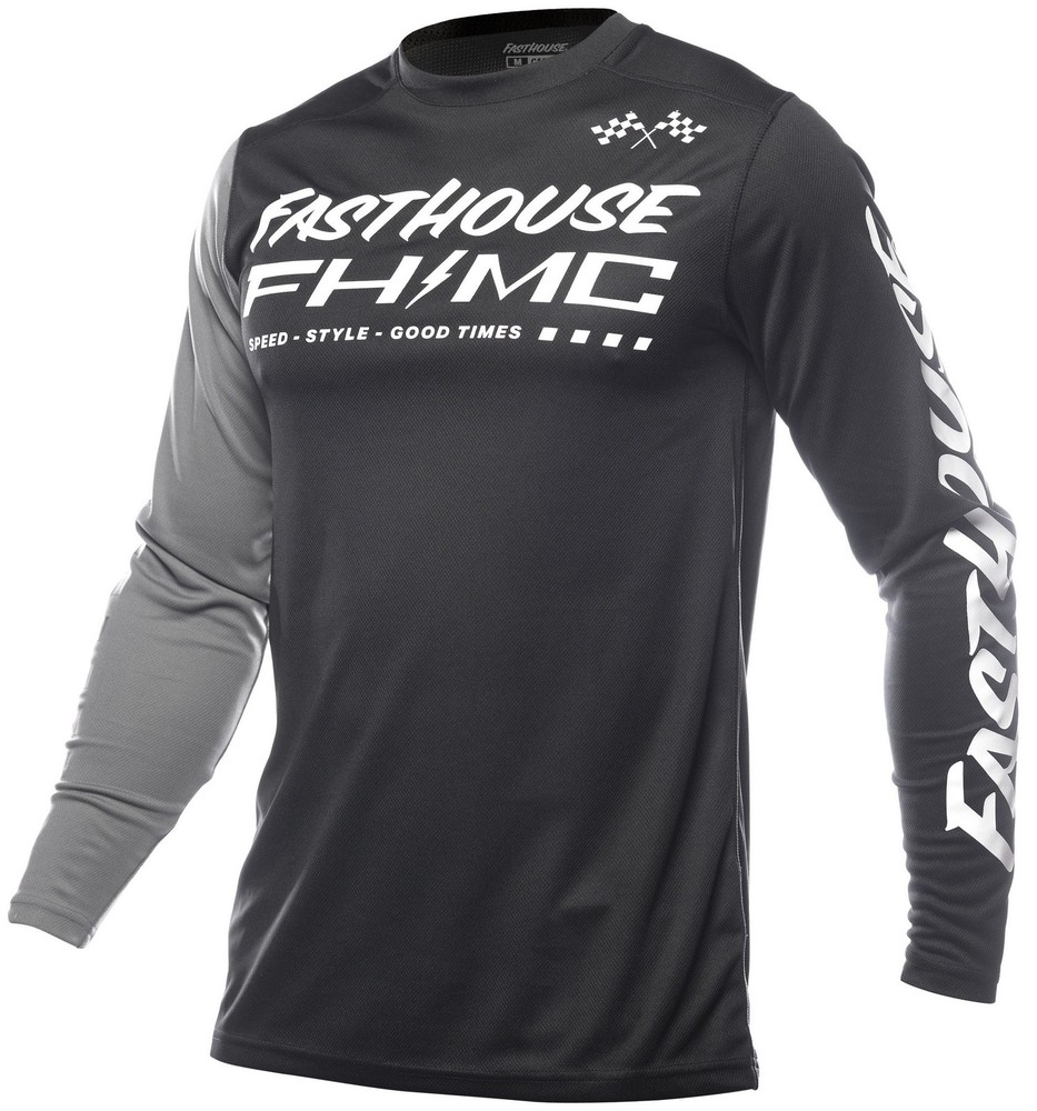 Fasthouse Carbon Method Mens MX Offroad Jersey Black/Gray