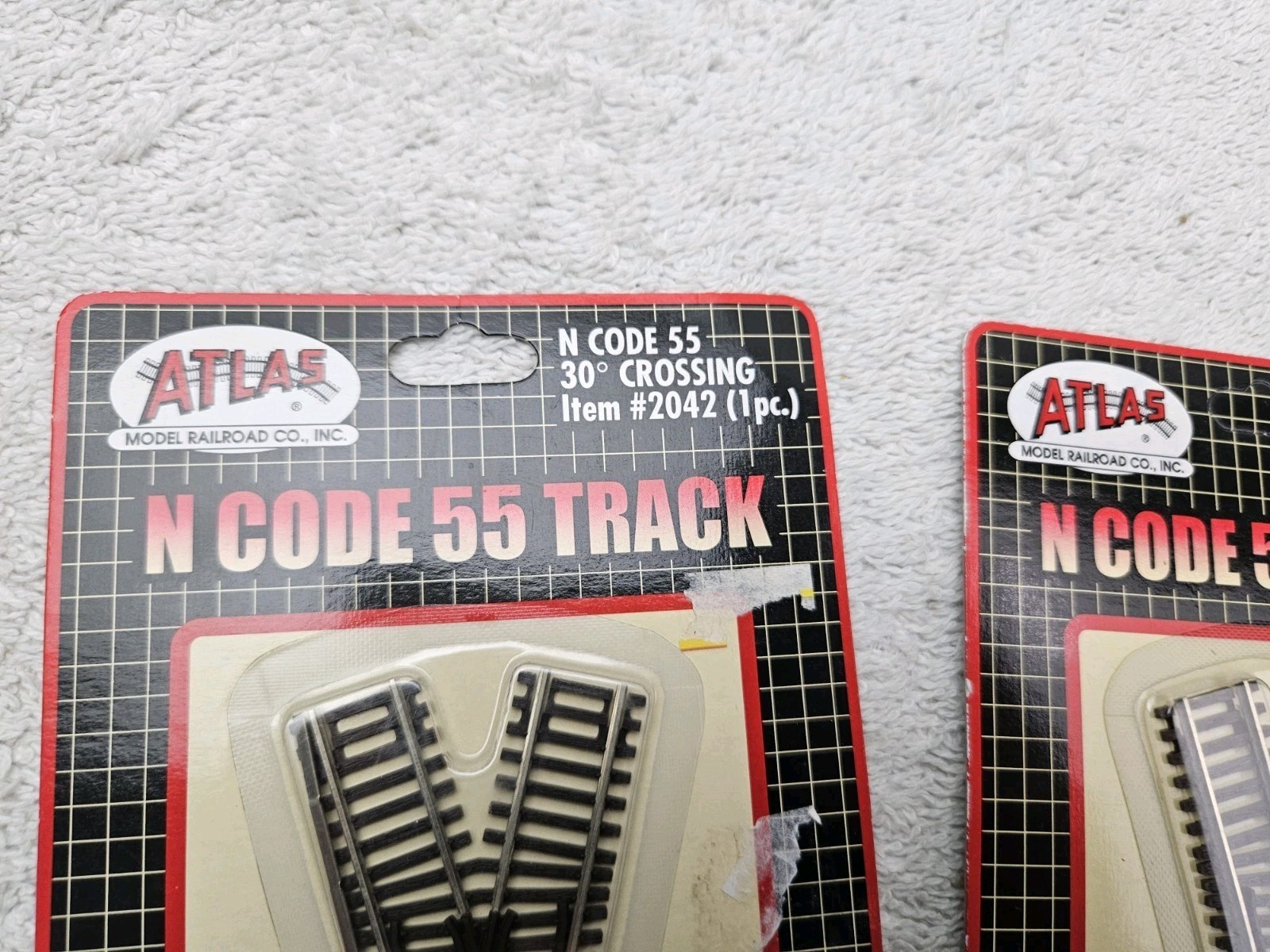 ATLAS N CODE 55 TRACK 30 DEGREE CROSSING #2042 LOT OF 2 N SCALE NOS