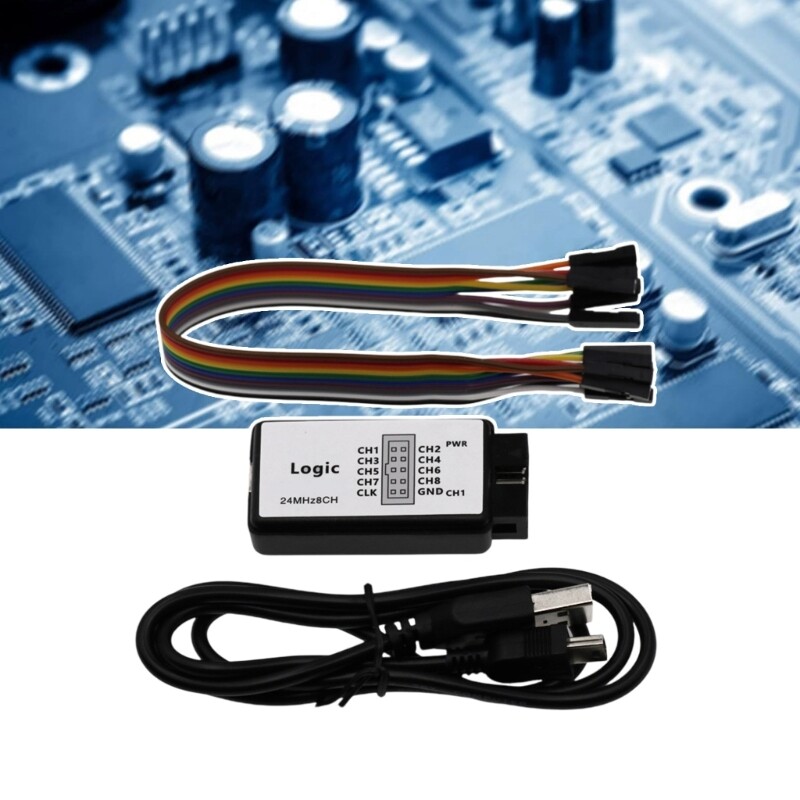USB Logics Analyzers Device UART IIC SPI Debug 24MHz Sampling Rate 8 Channel