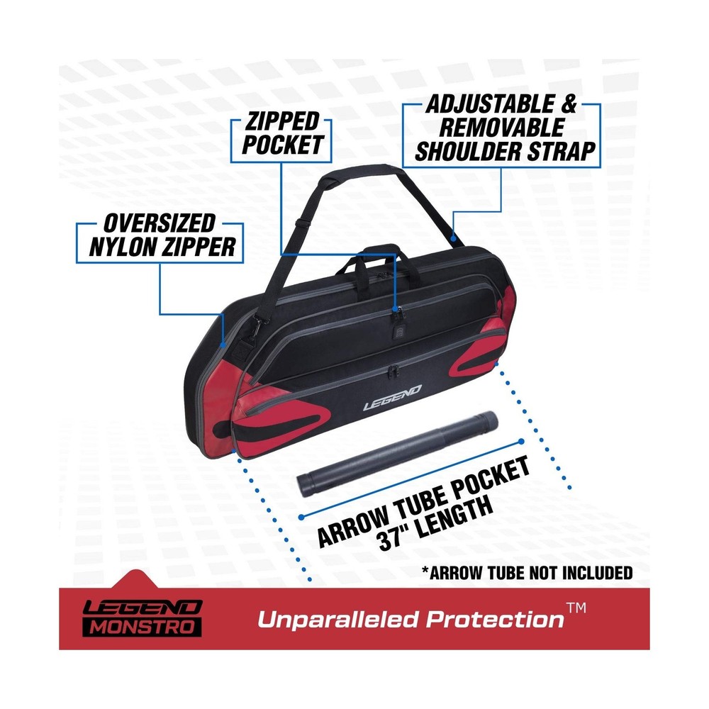 Legend Monstro Professional Soft Compound Bow Case - Travel Archery Case with...