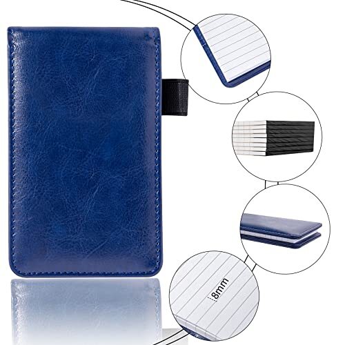 10 Pcs Small Notepad Holder Set 3x5 Inch Pocket Notebook with Pen
