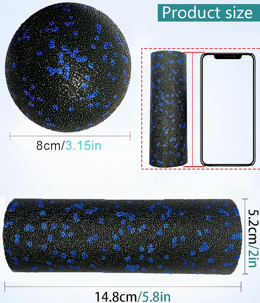 Extra Mini Foam Roller - High Density Massage Roller, Extra Small Yoga Roller fo