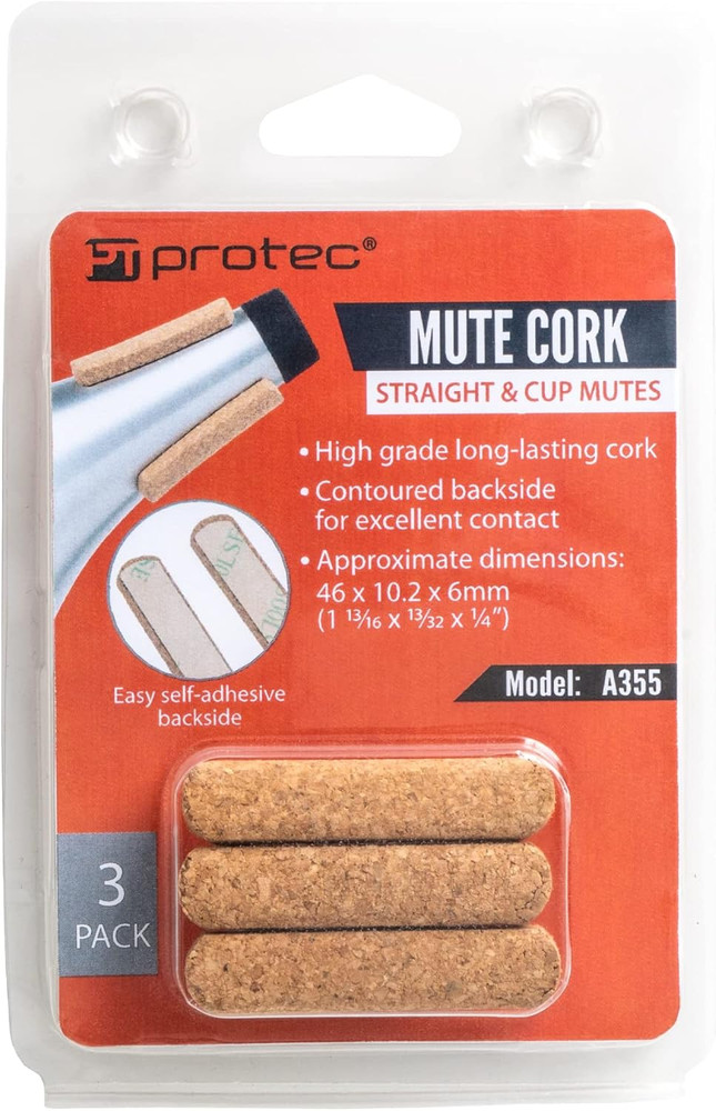 Mute Replacement Cork (3-Pack), 46 X 10.2 X 6Mm, Model A355