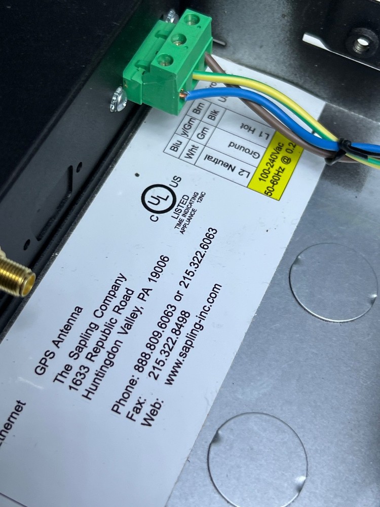 Sapling Master Clocks NPT-8R0-0108-1