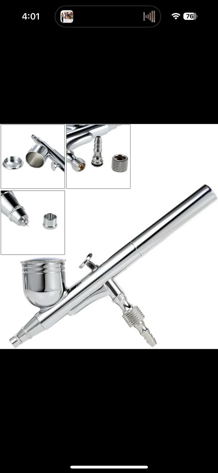 Gothobby 0.3mm Gravity Feed Dual-action Airbrush Paint Spray Gun Kit Set