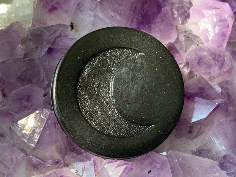 Orgonite® Black Moon Mini Disc - Orgone Generator® - EMF Shield - Black Shungite