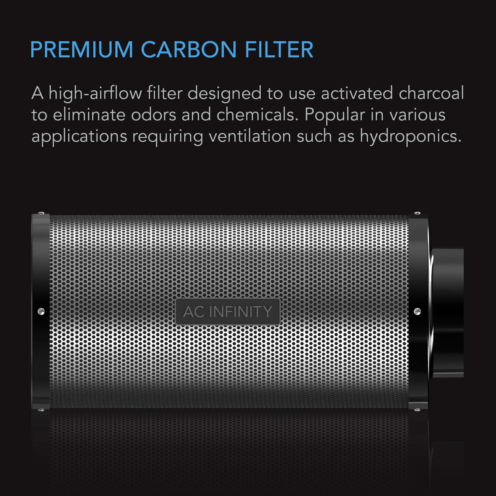 Air Carbon Filter 12" Australian Charcoal, Odor Control, Hydroponics, Grow Rooms