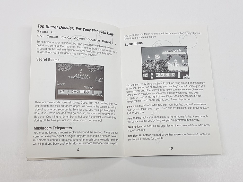 James Pond Authentic Sega Genesis Original Manual Only *